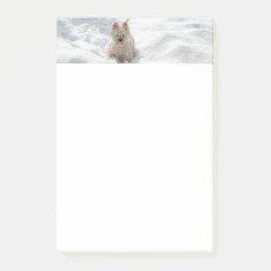Notas Post-it® Blanquecino Fotografía de Perro Occidente de Nieve