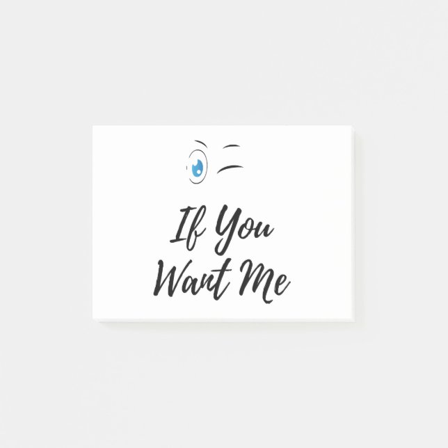 Notas Post-it® Blink si quieres que los hombres divertidos (Anverso)