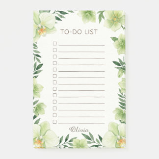 Notas Post-it® Bloc de lista de tareas de vegetación botánica per