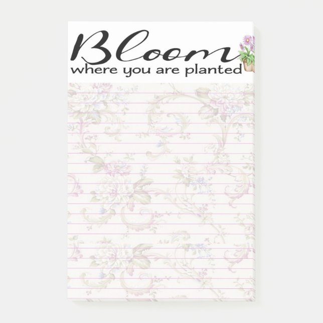 Notas Post-it® Bloom donde te plantan (Anverso)