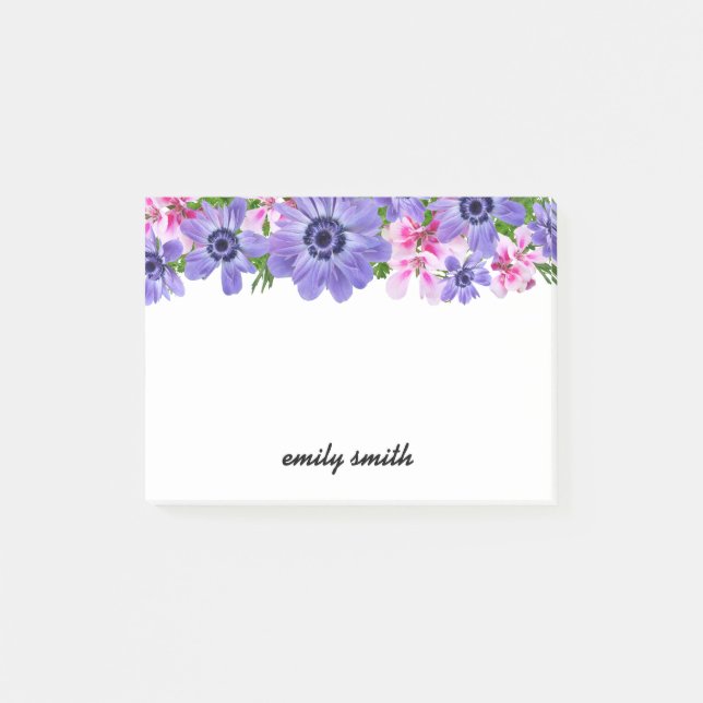 Notas Post-it® Bloom floral personalizado (Anverso)