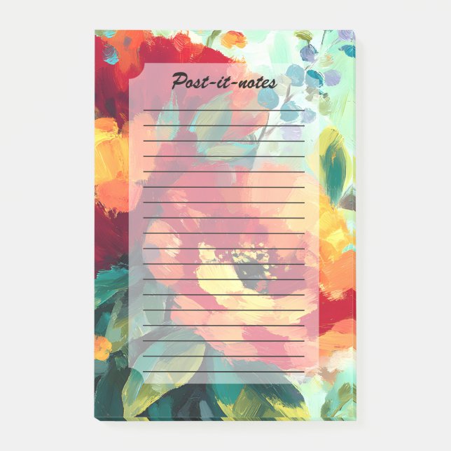 Notas Post-it® Bloom Vibrant Floral Garden (Anverso)