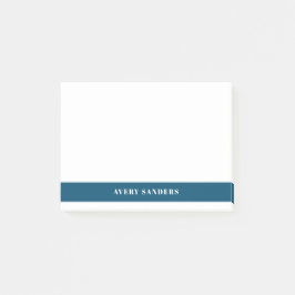 Notas Post-it® Bloque de color moderado de la marina azul simple