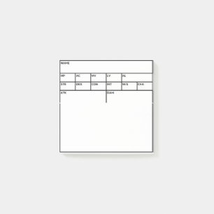 Notas Post-it® Bloque de Estadísticas de D&D Post-It