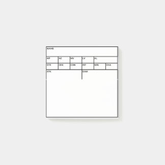 Notas Post-it® Bloque de Estadísticas de D&D Post-It