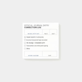 Notas Post-it® Bloque de registro de corrección de errores de dia