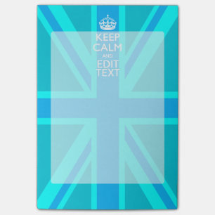 Notas Post-it® Blue Aqua Mantén La Calma Y Tu Sindicato De Texto