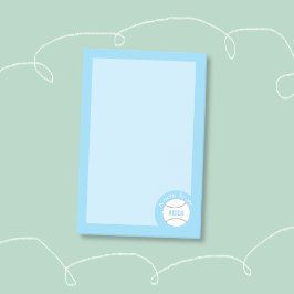Notas Post-it® Blue Baseball Personalized Kids Notes 