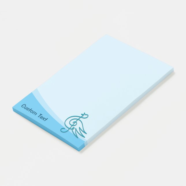 Notas Post-it® Blue Bird Music (En perspectiva)