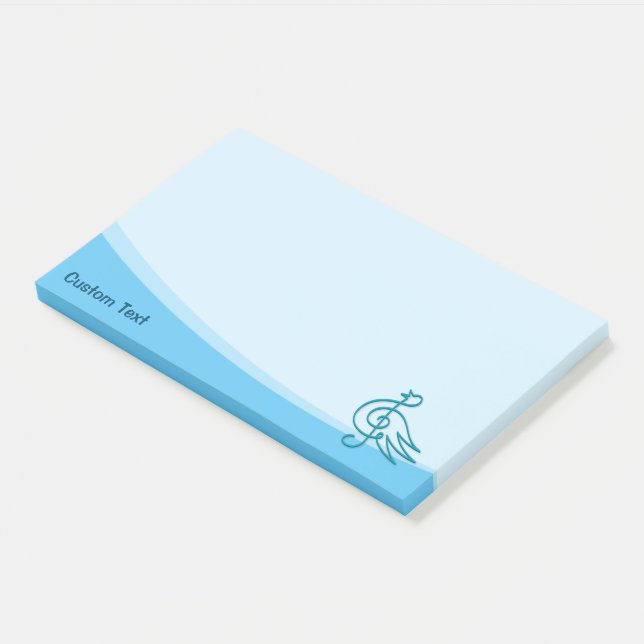 Notas Post-it® Blue Bird Music (En perspectiva)