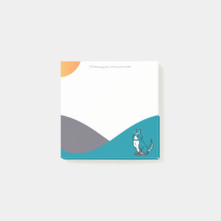 Notas Post-it® Blue Cartoon Dog Drawing Post-It Notes