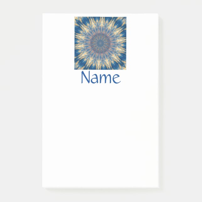 Notas Post-it® Blue Chakra Kaleidoscope Thunder_Cove (Anverso)
