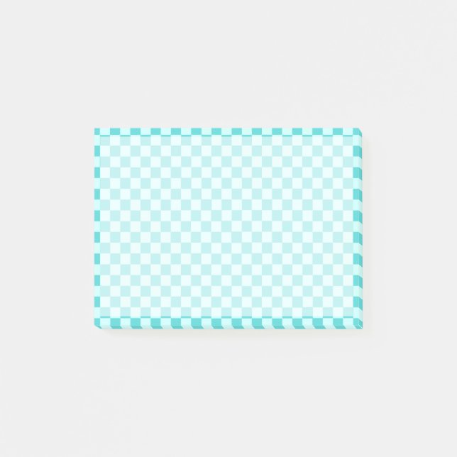 Notas Post-it® Blue Combination Classic Checkerboard de STaylor (Anverso)