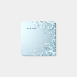 Notas Post-it® Blue Decorative Floral Post it Notes