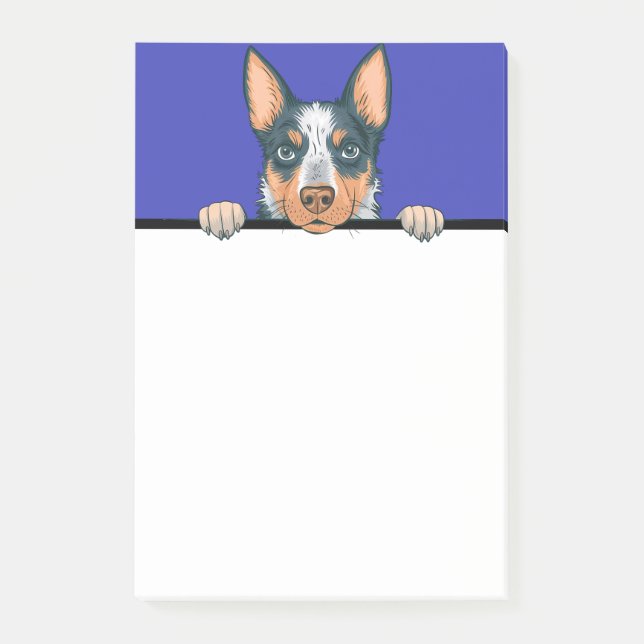 Notas Post-it® Blue Heeler Australian Cattle Dog Lover Regalos (Anverso)