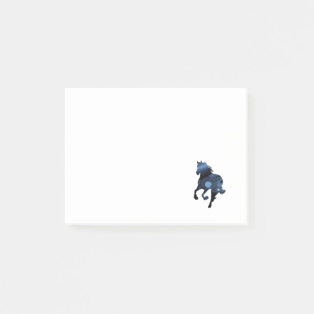 Notas Post-it® Blue horse Post-it Notes (Anverso)