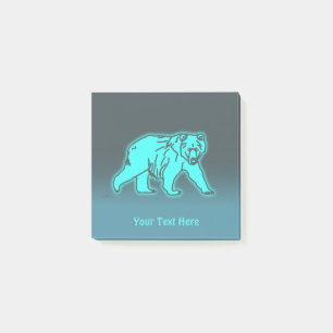 Notas Post-it® Blue Kodiak Bear