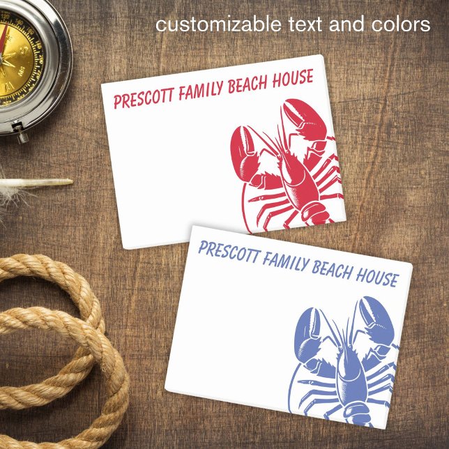 Notas Post-it® Blue Lobster Family Beach House Maine Nueva Inglat (Subido por el creador)