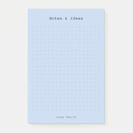 Notas Post-it® Blue minimalist and personalized retro aesthetic 