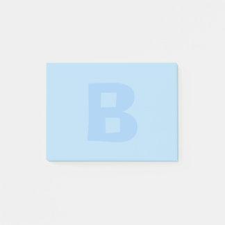 Notas Post-it® Blue Monogramed Post It Notes