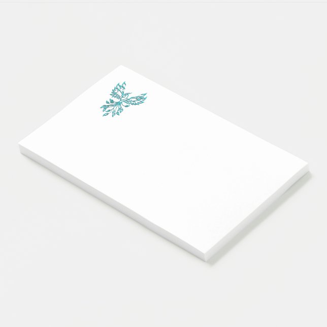 Notas Post-it® Blue Phoenix Rising en Blanco (En perspectiva)