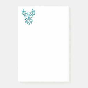 Notas Post-it® Blue Phoenix Rising en Blanco