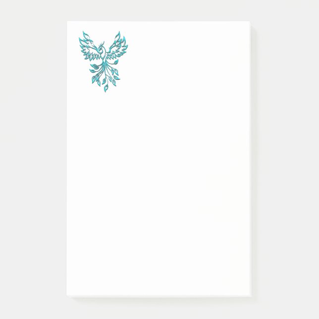 Notas Post-it® Blue Phoenix Rising en Blanco (Anverso)