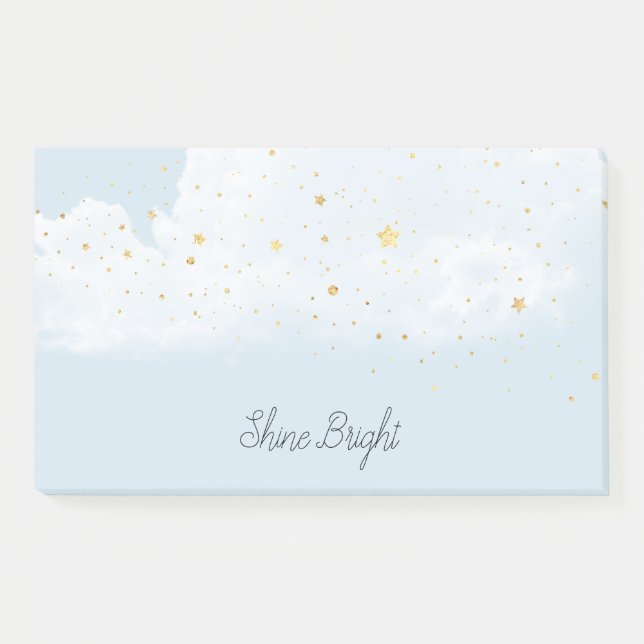 Notas Post-it® Blue Sky Gold Stars (Anverso)