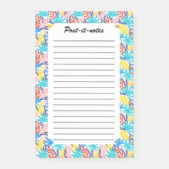 Notas Post-it® Blue Summer Wild Botanical Garden  (Anverso)