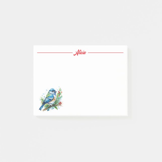 Notas Post-it® Bluebird at Christmas (Anverso)