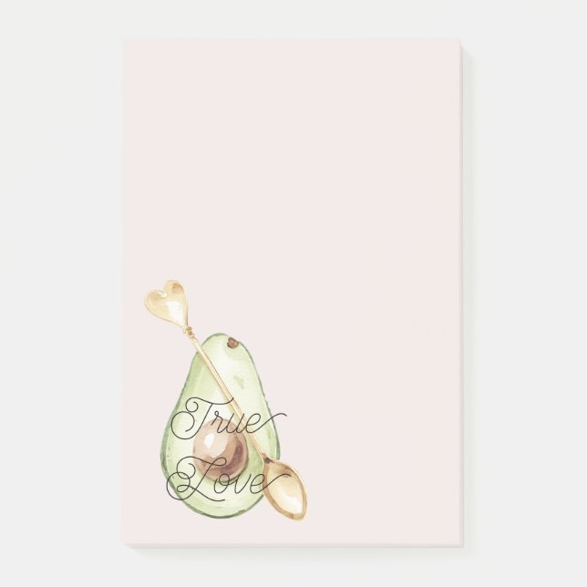 Notas Post-it® Blush Pink Avocado Heart Spoon  (Anverso)