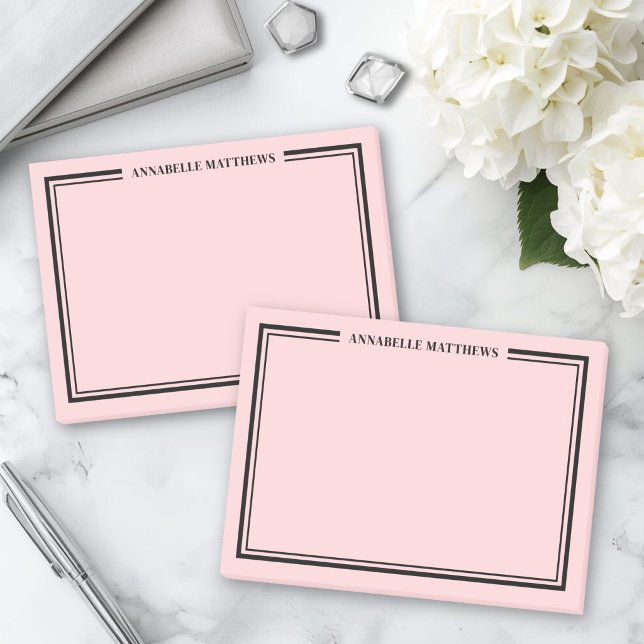 Notas Post-it® Blush Pink Monogram (Blush Pink Monogram Post-it Notes )