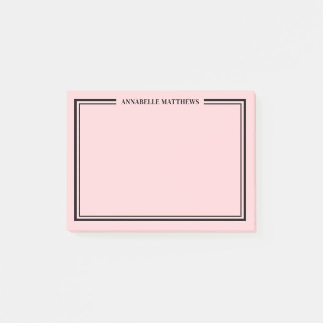 Notas Post-it® Blush Pink Monogram (Anverso)