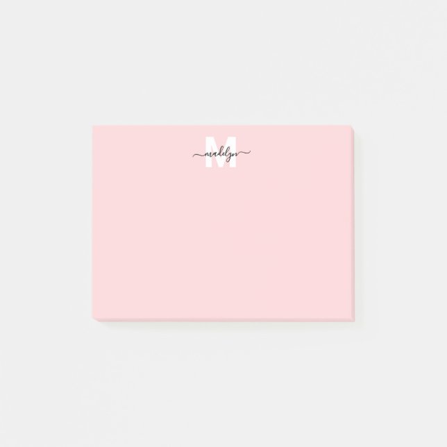 Notas Post-it® Blush Pink Monogram (Anverso)