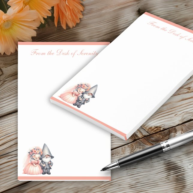 Notas Post-it® Boda Cute Garden Gnome Fairytale Bride Groom (Subido por el creador)