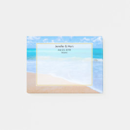 Notas Post-it® Boda de fotografía de escena tropical de playa aso