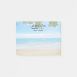 Notas Post-it® Boda de Isla Tropical Beach Vacation
