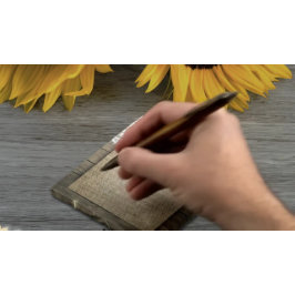 Notas Post-it® Boda de madera de girasol de encaje de corazón de 