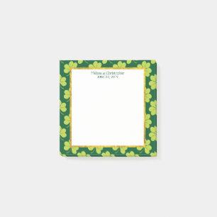 Notas Post-it® Boda de patrón de encantamiento verde lindo