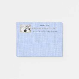 Notas Post-it® Boda Gracias Favor Burlap Gray