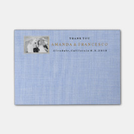 Notas Post-it® Boda Gracias Favor Burlap Gray