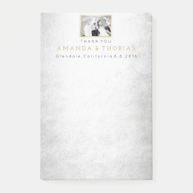 Notas Post-it® Boda personalizado gracias a favor de regalo (Anverso)