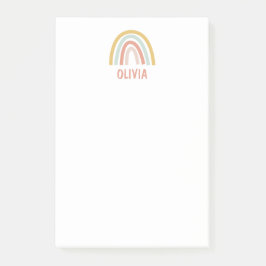 Notas Post-it® Boho Arcoíris Niños Personalizado