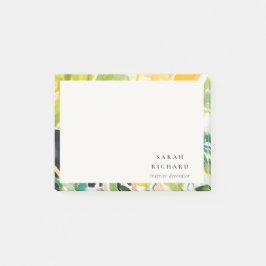 Notas Post-it® Boho Chic Green Tropical Leafy Foliage Botanical