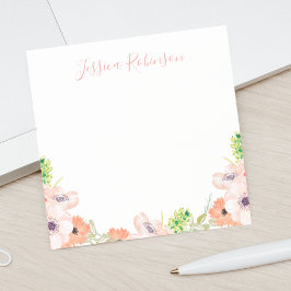 Notas Post-it® Boho floral de color rosa personalizado