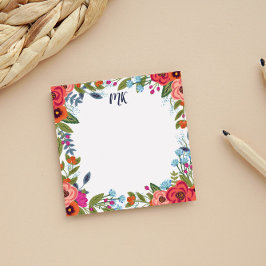 Notas Post-it® Boho Florals - Monograma