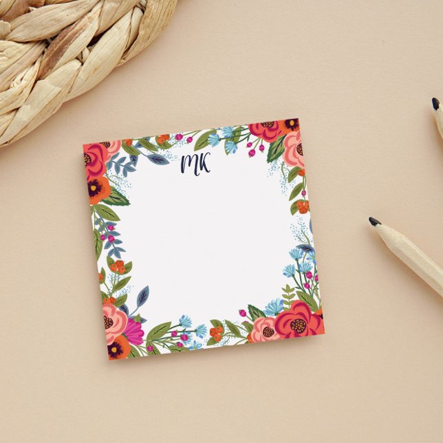 Notas Post-it® Boho Florals - Monograma (Subido por el creador)