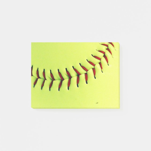 Notas Post-it® Bola amarilla del softball (Anverso)