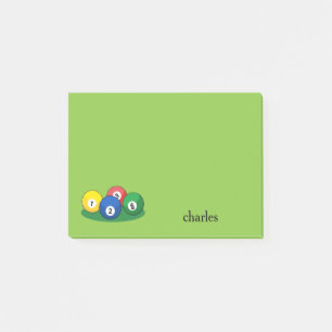 Notas Post-it® Bolas de billar de billar personalizadas