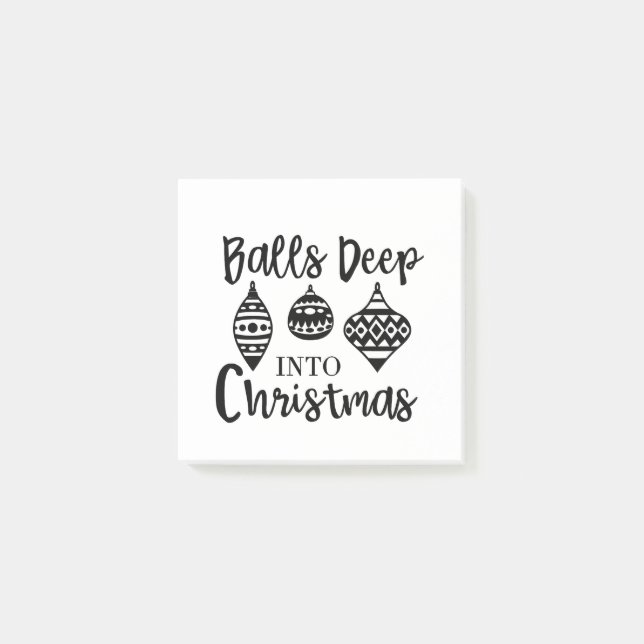 Notas Post-it® Bolas Profundas En Navidades Navidades divertidos  (Anverso)